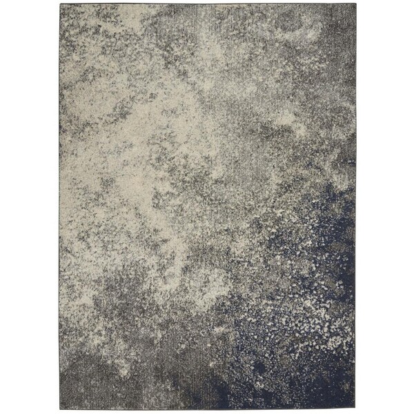 Homeroots 4 x 6 ft. Charcoal & Ivory Abstract Area Rug 385292 - main